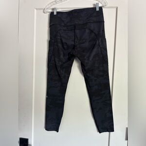 Lululemon Athletica Gray Camo Fast and Free Leggings